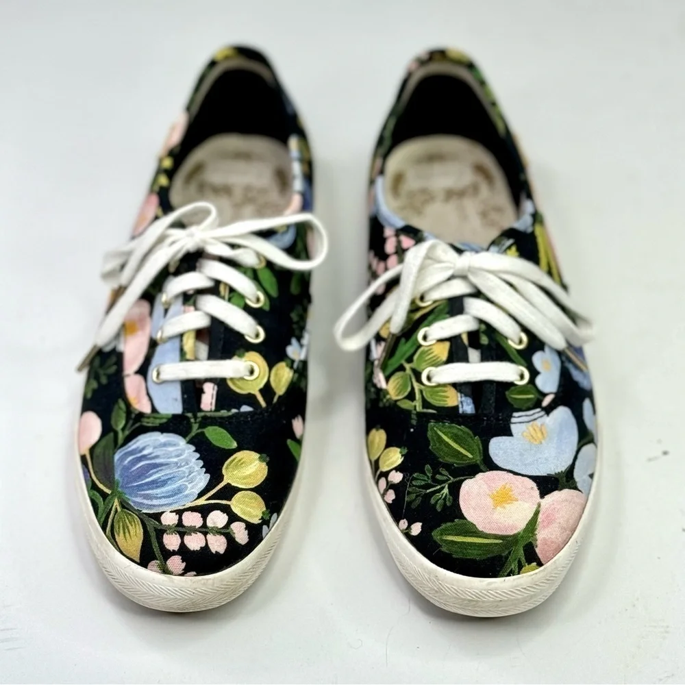 Keds x Rifle Paper Co sneakers floral lace up boho cottagecore 7.5